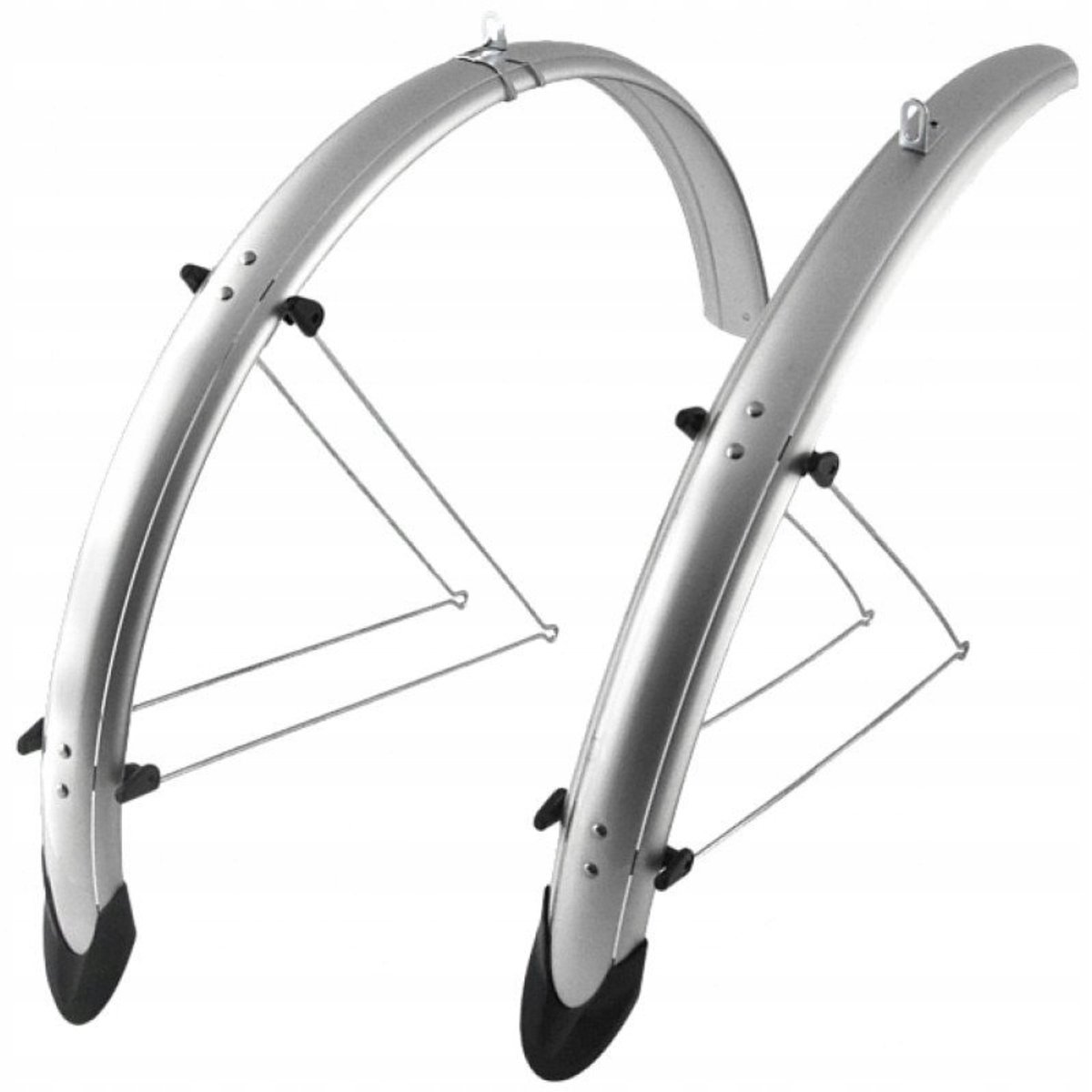 ORION Fietsspatborden 28'' 48mm Zilver met Spatlap