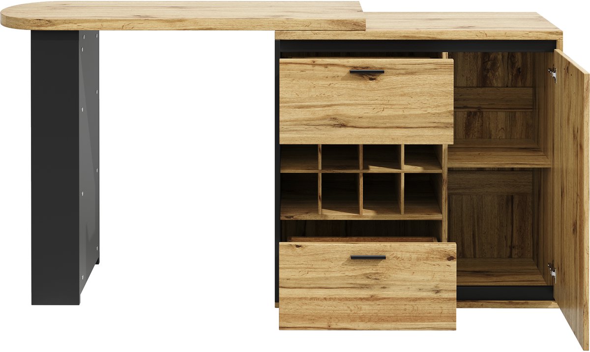 Uitschuifbare eettafel (138 x 39 x 105 cm), tafel, keukentafel, uitschuifbare tafel, uit te schuiven tot 220 cm, geschikt voor keuken en woonkamer, tafelblad met houtnerf