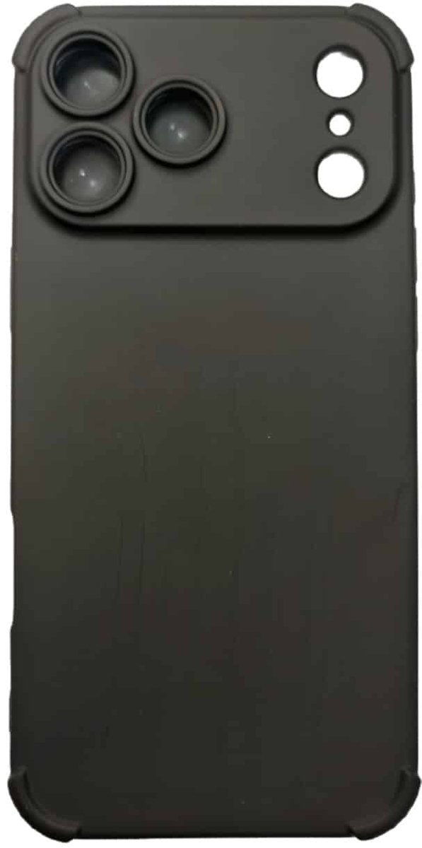 Cityhoesje - Backcover Anti Shock - siliconen - iPhone 17 Pro Max - Zwart