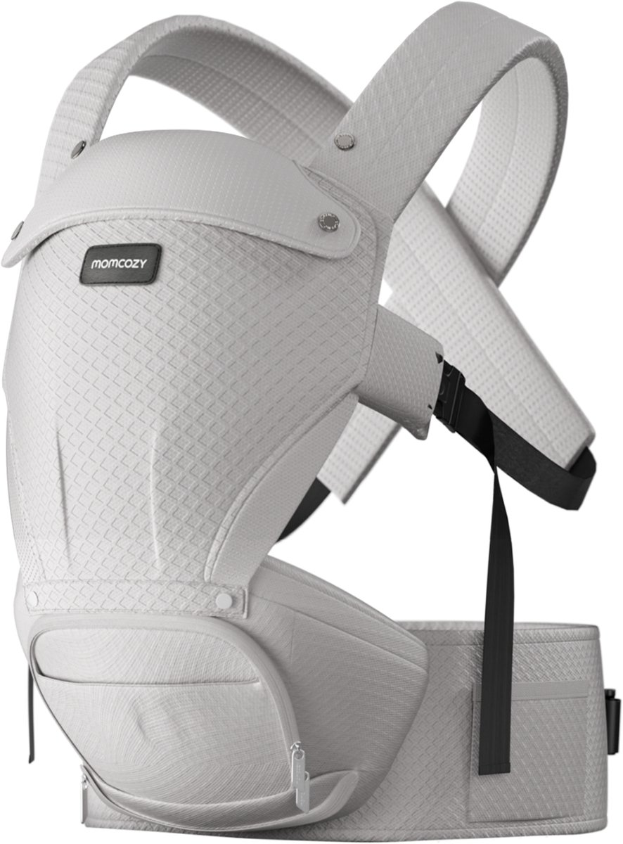 Momcozy - Baby en Peuter drager met zitje - 0 tot 36 maanden - Buik- en rugdrager - Ergonomisch