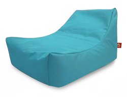 Whoober loungestoel zitzak Bali outdoor aqua blauw - Wasbaar - Voor binnen en buiten