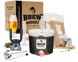 Brew Monkey Compleet Blond - Bierbrouwpakket - Zelf bier brouwen pakket - Gadgets Mannen - Verjaardagscadeau voor Mannen - Origineel bier Cadeau - Verjaardag cadeau - Uniek kerstcadeau