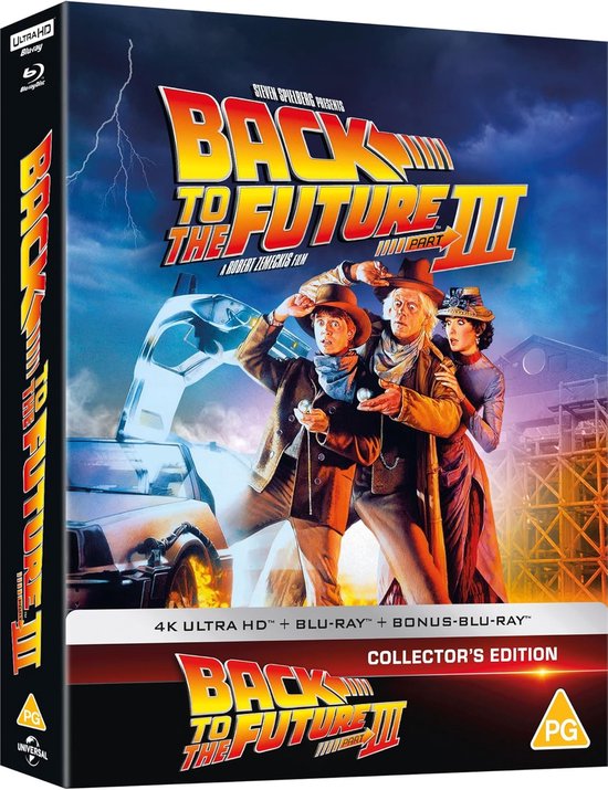 Steelbook collector's edition, 4K Ultra HD, Blu-ray, met Marty, Doc en Clara.