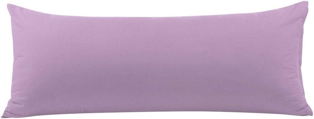 Provento Kussensloop van geborsteld microvezel, lang en zacht, voor kussens lichaam - lavendel - 51 x 140 cm Any
