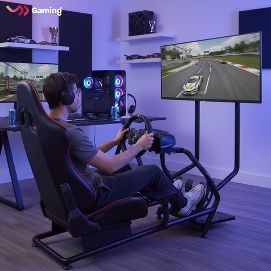 VDD Gaming - Racestoel - Cockpit Simulator - Volledig Verstelbaar - Met beeldscherm Bevestiging - Bruikbaar met Racestoel van VDD Gaming — afbeelding 4