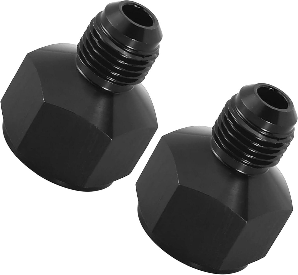 Provento - AN10 naar AN6 Flare Slang Reducer Adapter voor Auto Brandstofleiding - Zwart Aluminium