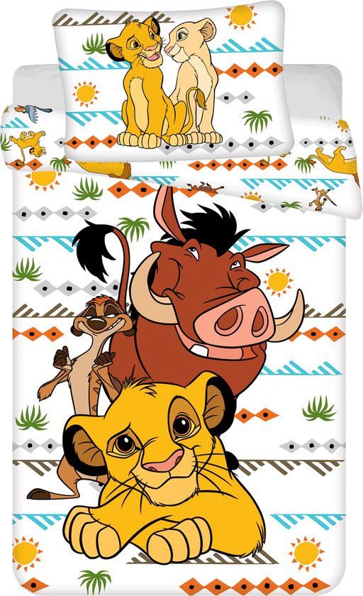 Disney The Lion King Dekbedovertrek – Eenpersoons – 140  x 200 cm – Katoen