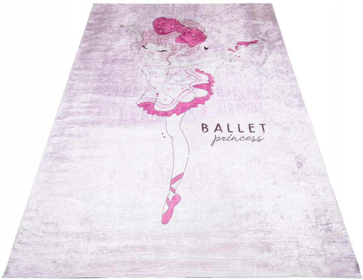 Kindertapijt 140x200 cm - Baletdanser - Kleurrijk & Wasbaar