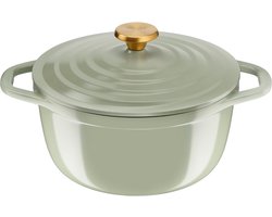 Tefal 24 cm gegoten aluminium braadpan, 4-5 personen, inductie, Air Soft Light kleur: Lichtgroen