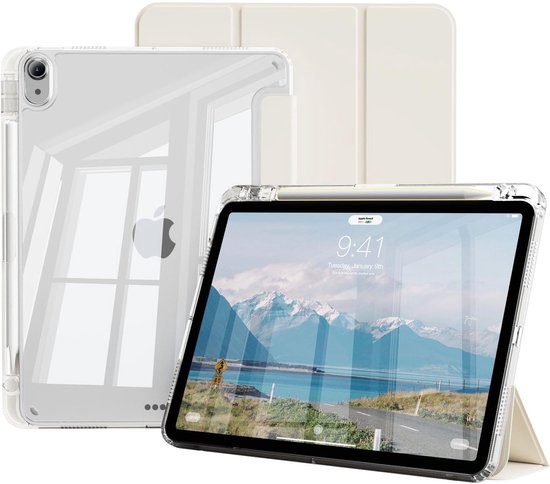 Étui compatible avec iPad Air 2025, étui Smart Wit avec dos rigide transparent et emplacement pour Apple Pencil - Compatible avec iPad Air 11 pouces, iPad Pro 11 pouces (2022/2021/2020/2018) et iPad Air 5e/4e Generation (tablette à rabat).