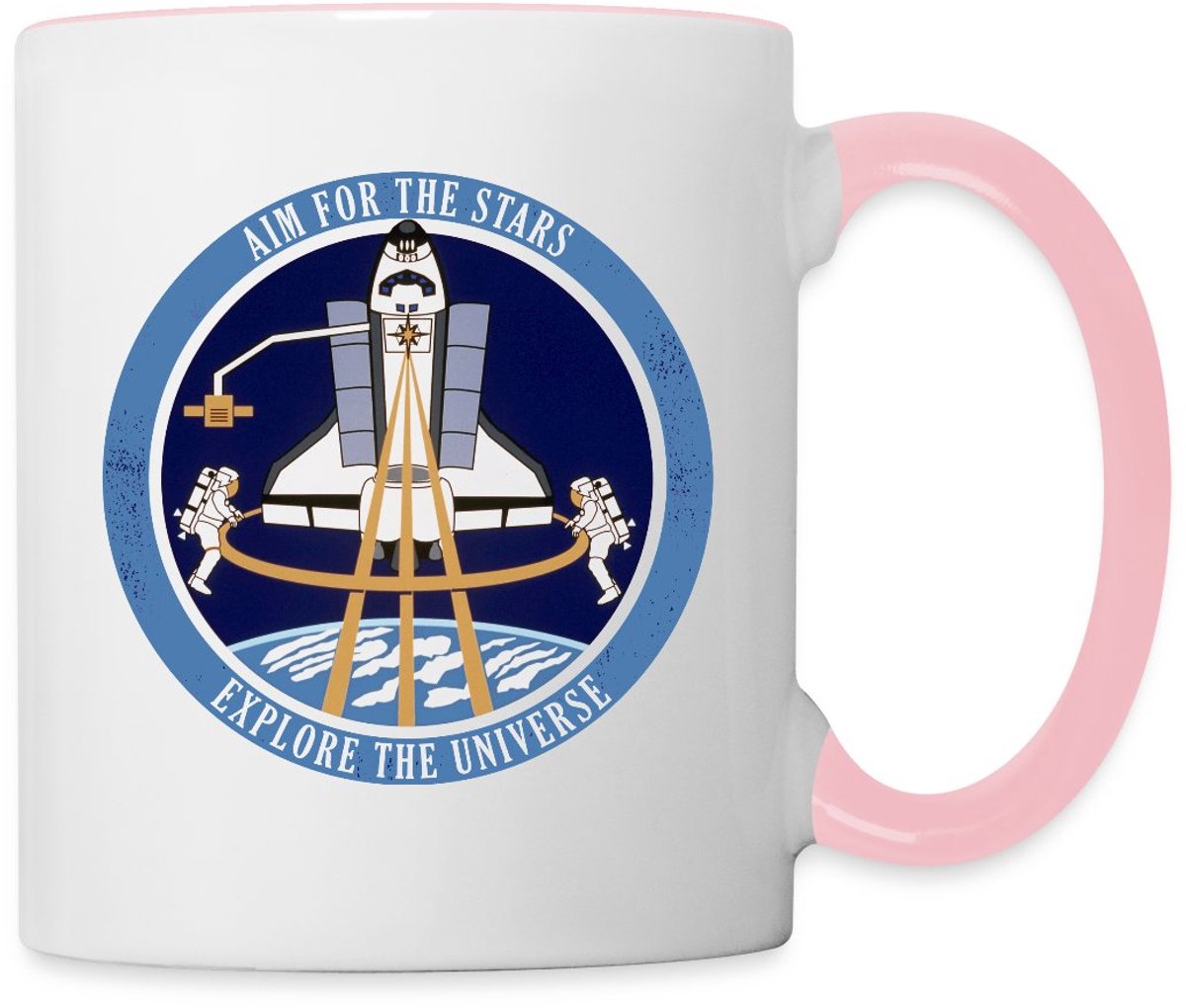 NASA Aim For The Stars Mok Tweekleurig
