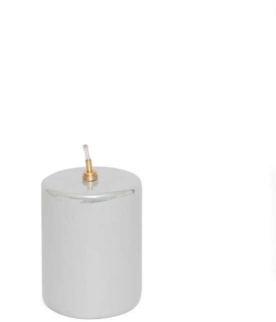 WinQ -Set van 2 olielampen met onderbord-houten onderbord-zilver/ offwhite-cadeau voor moeder — afbeelding 3