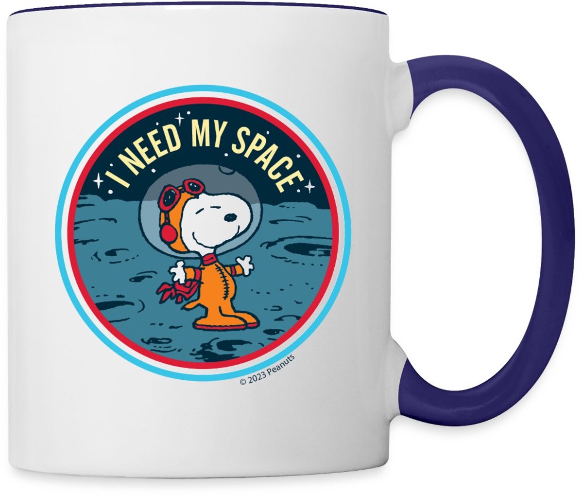 Peanuts Snoopy I Need My Space Astronaut Mok Tweekleurig