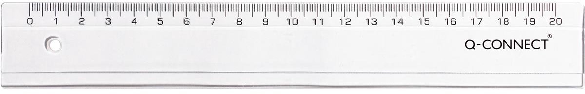 Q-CONNECT meetlat | plastic | in etui | 20 cm