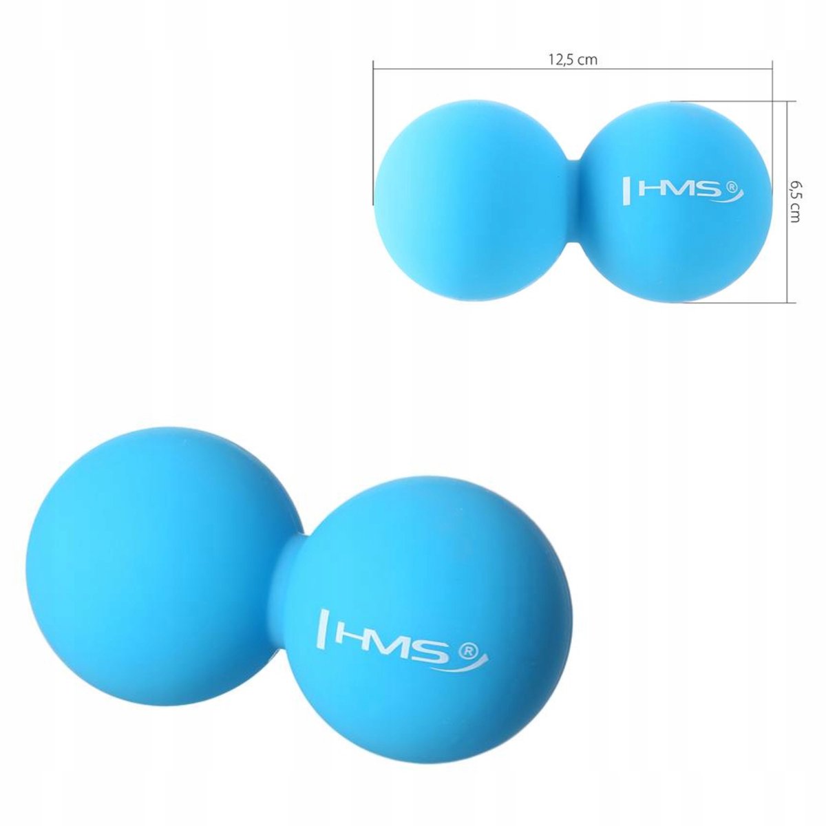 Dubbele Blauwe Massagebal HMS - 12,5 cm