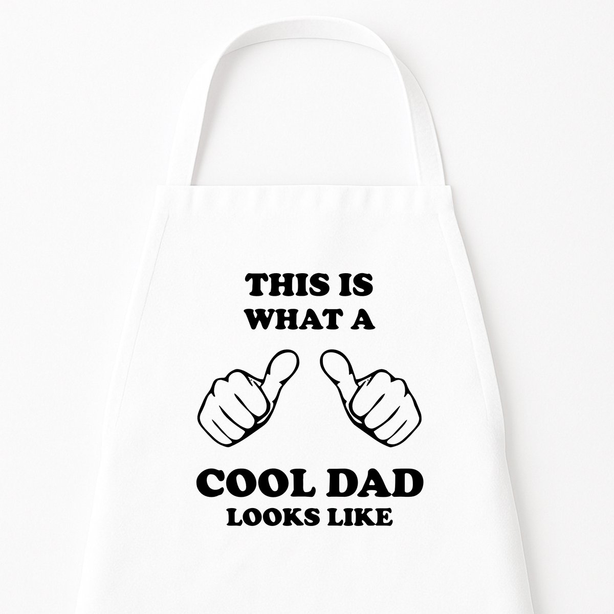 Keukenschort "This is what a really cool dad looks like" | Vaderdag Cadeau | Cadeau voor Vader | Wit