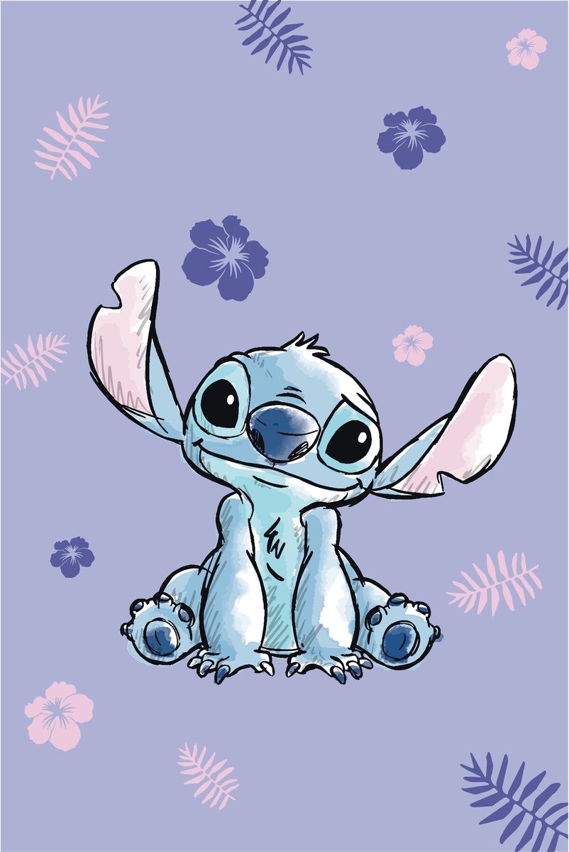 Disney Lilo & Stitch Stitch fleece plaid 100 x 150 cm paars