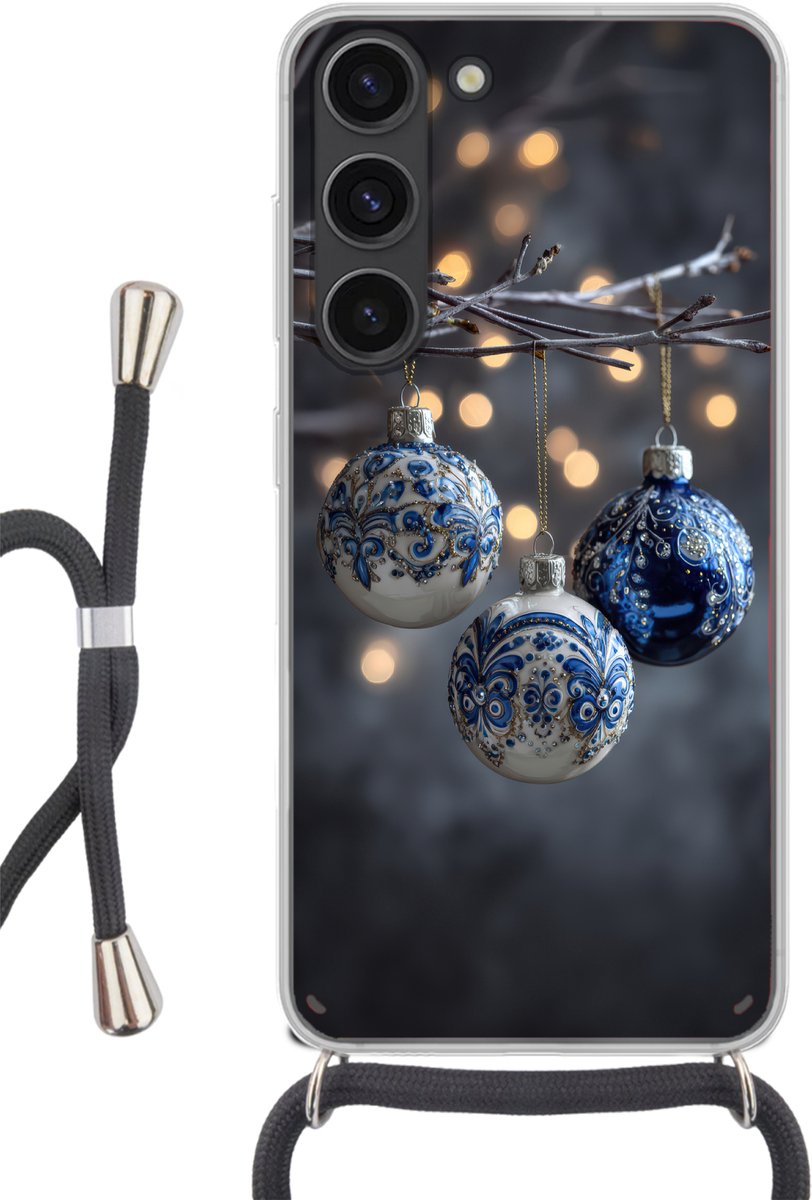 Kerstbal - Versierd - Blauw
