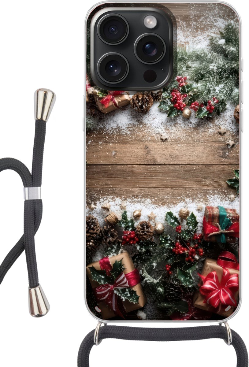 Kerstdecoratie - Geschenken - Hout - Veelkleurig