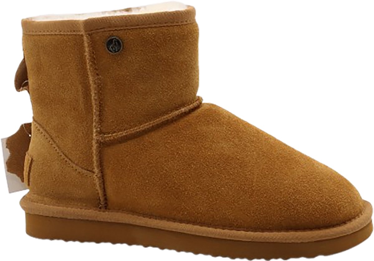 Alpacas Footwear - Dames - Echt suéde laarzen - Gevoerd met 100% zachte lamswol - Chestnut - 42