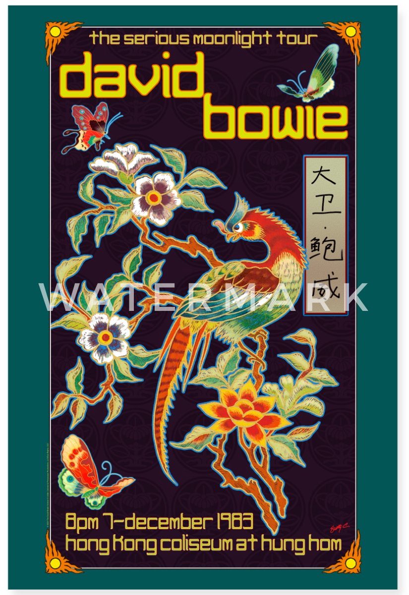 David Bowie Poster The Serious Moonlight Tour Poster 40x60 cm