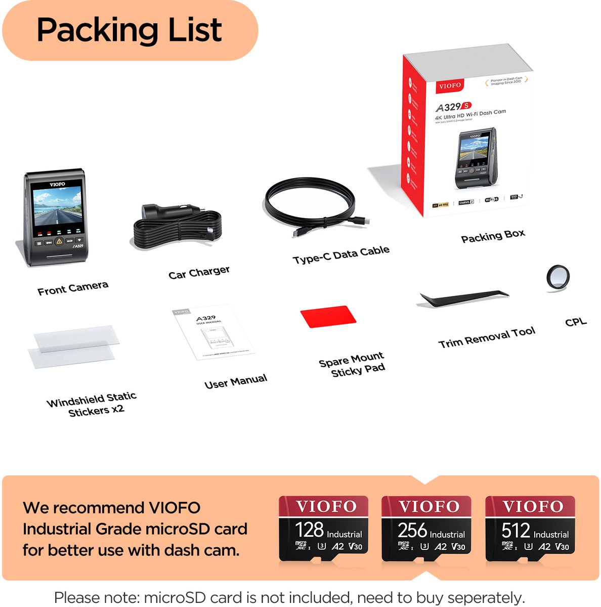 VIOFO A329S 1CH - 4K Dashcam - 4K 60fps HDR Video thumbnail 4