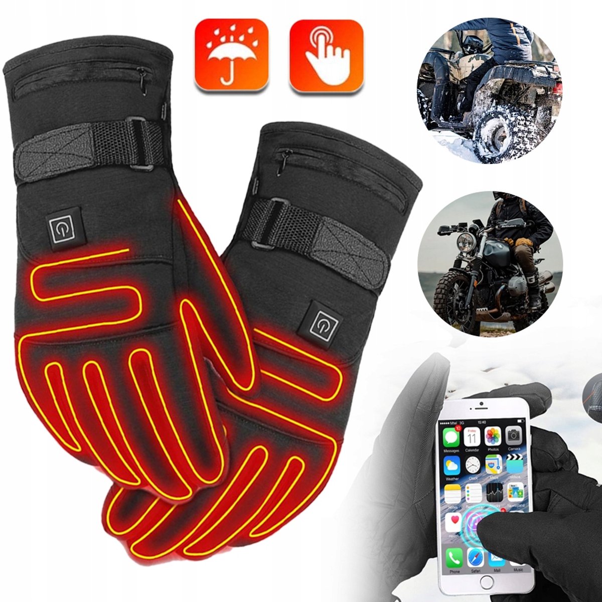 Warme handschoenen met batterijen - Elektrische winterhandschoenen