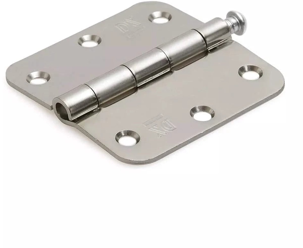 Kogellagerscharnier - 76x76 mm - Staal verzinkt - Ronde hoeken