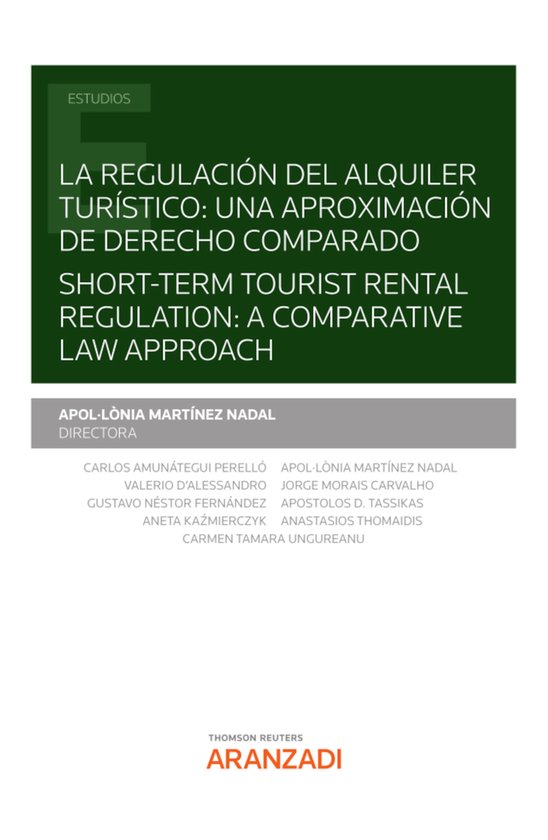 La regulación del alquiler turístico: una aproximación de ... - cover
