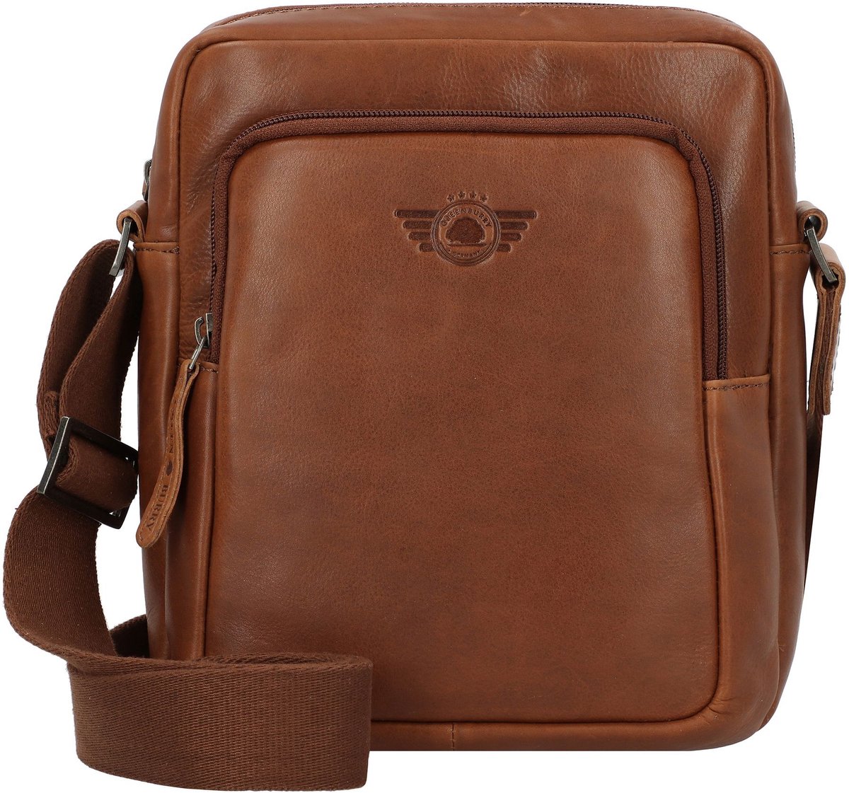 Greenburry Vintage Schoudertas Leer 20 cm - Jongens - natur