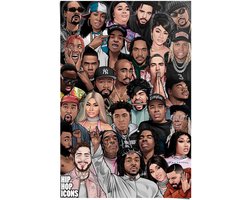 Poster Hip Hop Icons - 91,5 x 61 - Papier - REINDERS