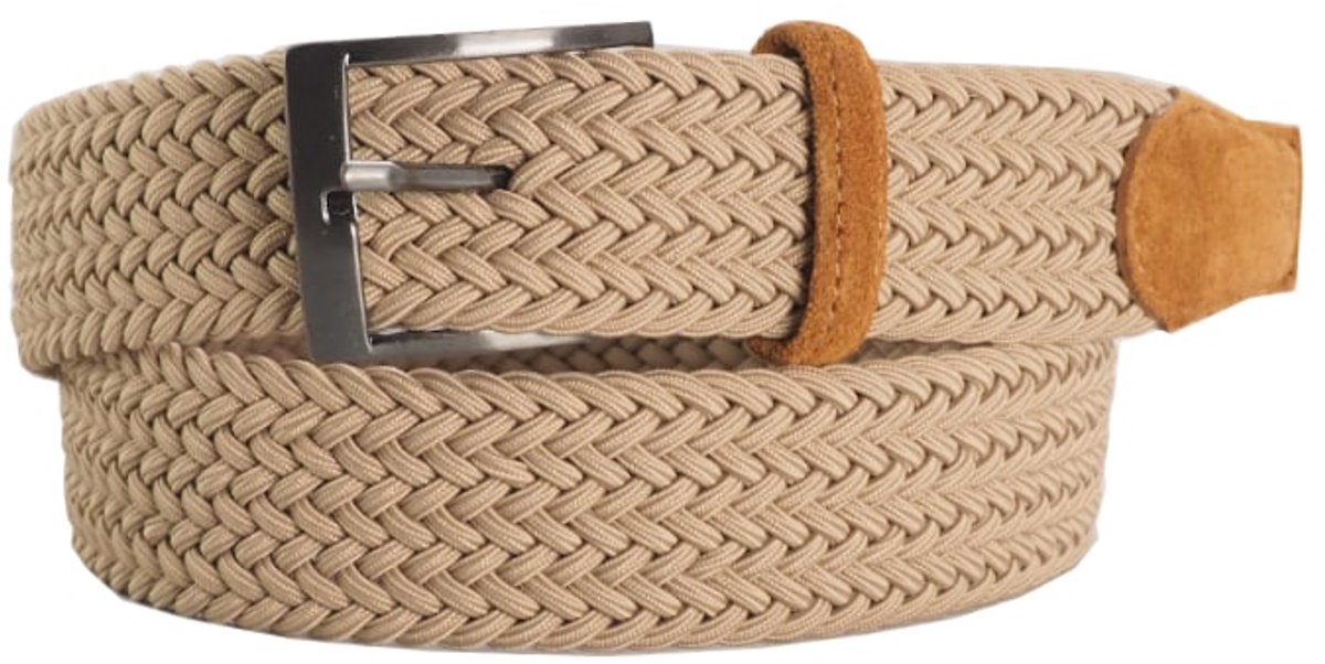 Six road gevlochten Riem stretch beige 395040