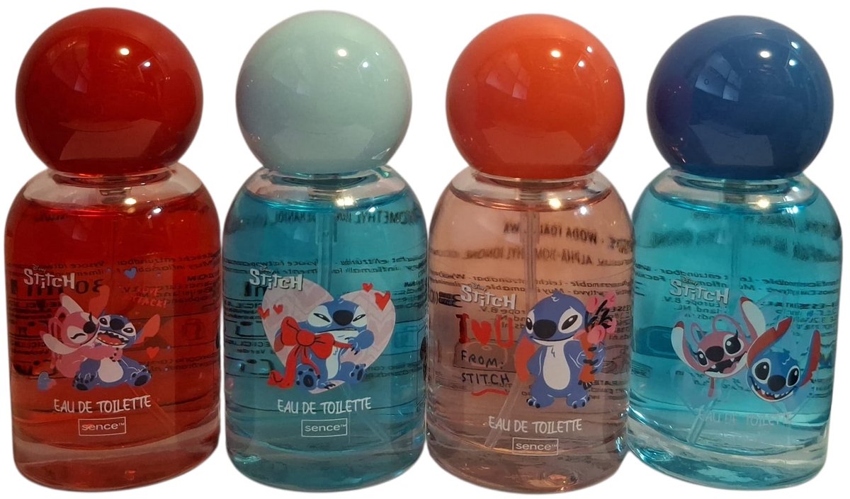 Sence Disney Stitch & Angel Parfum Set 4 Stuks Valentijn Eau de Toilette 4x30 ml