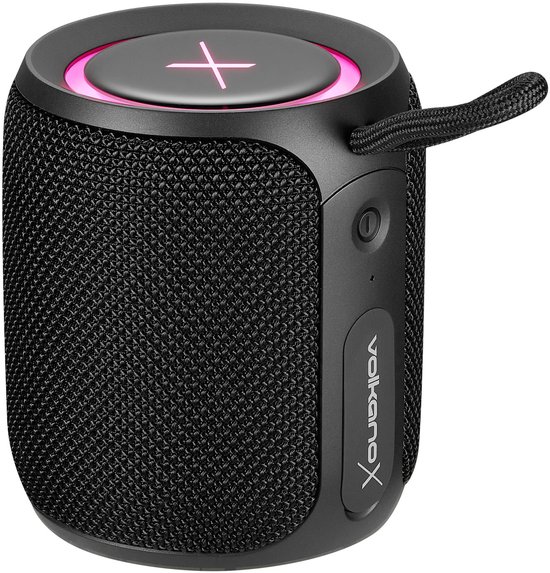 Bluetooth speaker VolkanoX Wave 36W waterdicht IP66, TWS, RGB verlichting, 10 uur batterij, compact zwart