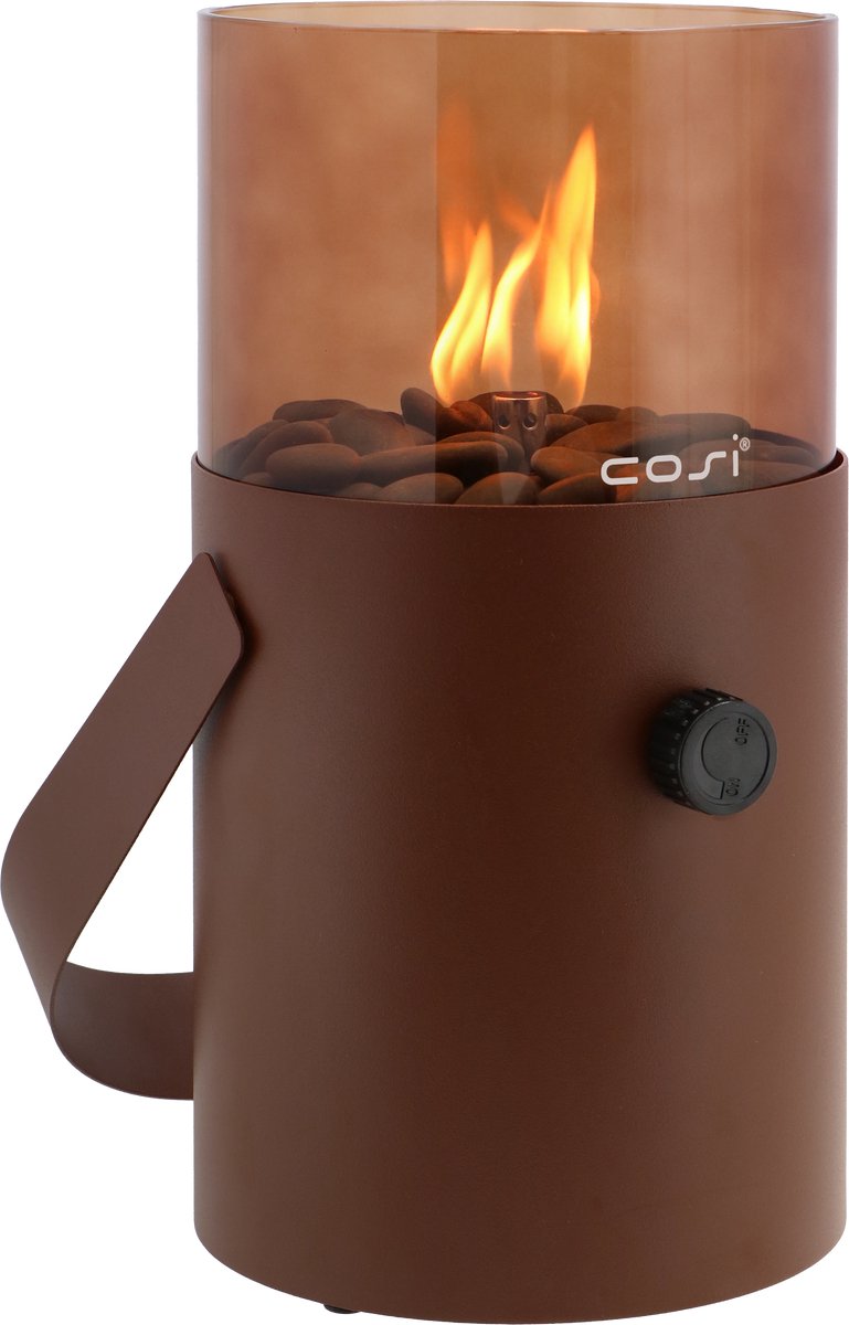Cosiscoop Original Mocha Brown Gaslantaarn - Unieke sfeermaker - Voor binnen en buiten - Brand 5 tot 6 uur op een gascartouche