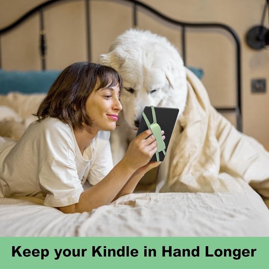 E-readeraccessoire, lichtgewicht en veilige handstandaard voor comfortabel lezen in bed, compatibel met tablets van 6-8 inch (wit). van Merkloos — afbeelding 3