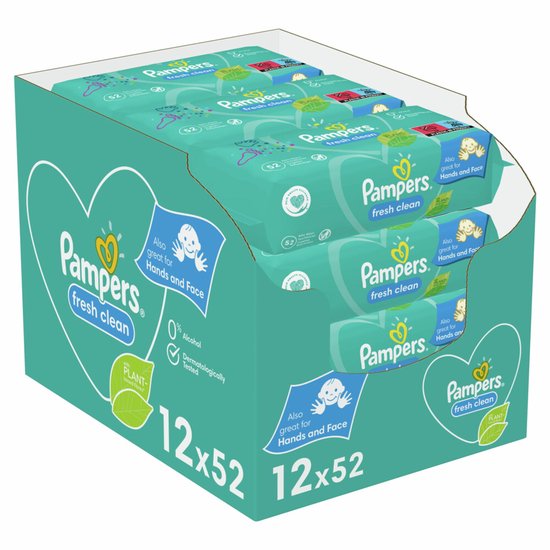 Pampers Fresh Clean Billendoekjes - 624 stuks