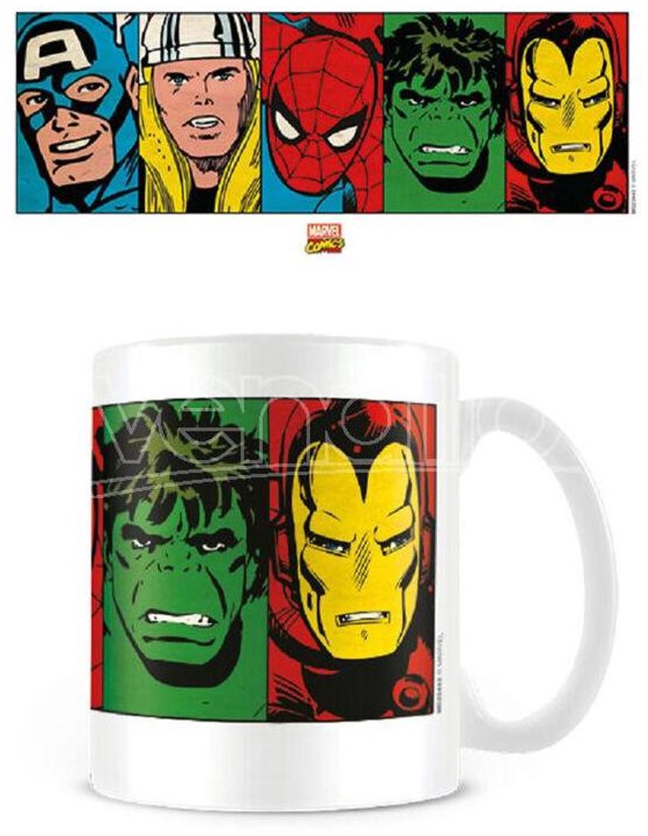 Fornord Mok Drinktas 325ml Marvel - Gezichten