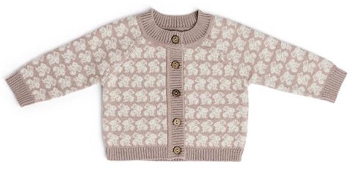 Merinowollen baby vest Finn - Poederroze - 68/74