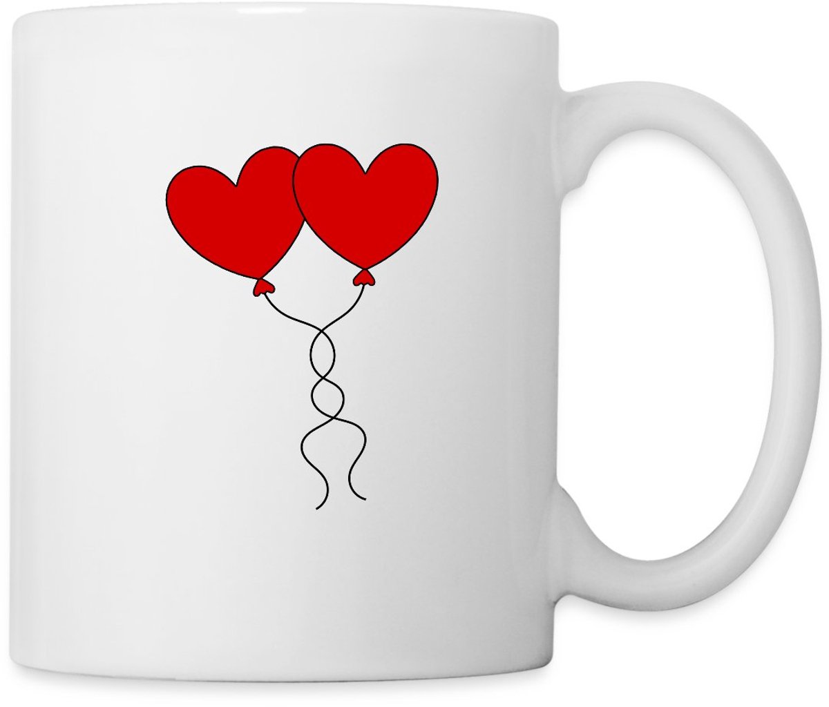 Liefdesverklaring Met Rood Hart En Valentijnsdag Thema Mok