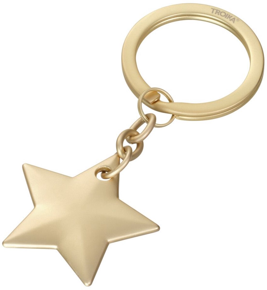 Troika Sleutelhanger "GOLDEN STAR" sleutelhanger, ster, metaalgietwerk, mat, goud / Gouden ster