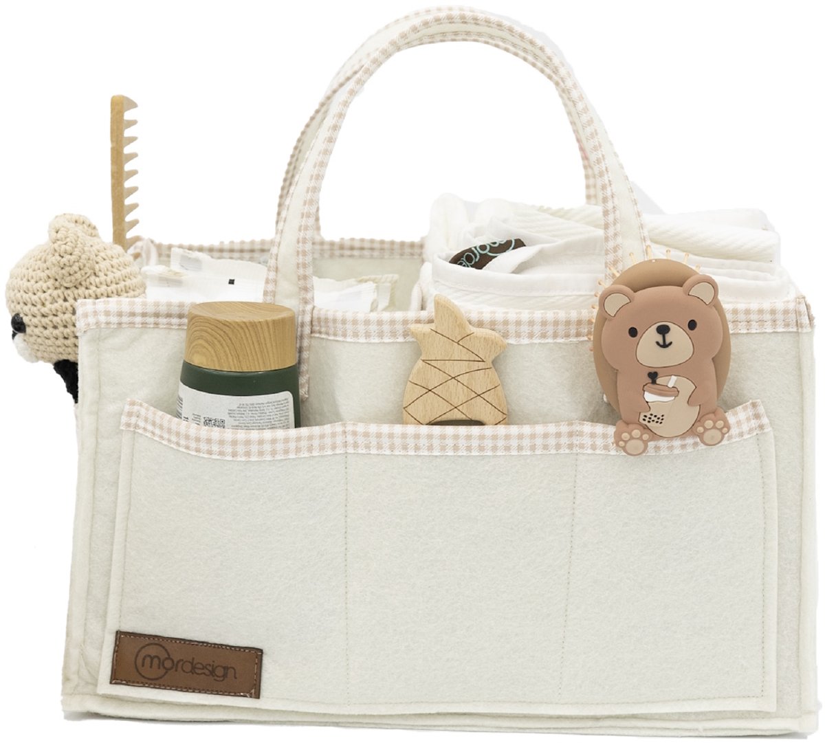 Mordesign Luiertas Organizer - Beige Vilten - Jongen & Meisje - Scotch Series