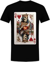 Harten Doodskop Heren T-shirt - Kaart - Poker - Game - shirt