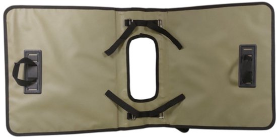Rieba® Dubbele Fietstas - 42 liter - Reflectoren - Olijfgroen - Waterdicht - Tarpaulin - Ruim - Elektrische Fiets - Stadsfiets - Universele Bevestiging van Rieba — afbeelding 4