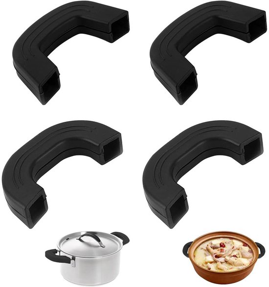 3 Paar Siliconen Handgrepen voor Pannen,Antislip Siliconen 3 Paar Siliconen Handgrepen voor Pannen,Antislip Siliconen