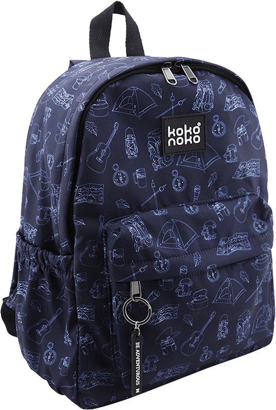 Blauw Paars Gradiënt Rugzak met Etui, 2 Stks Kid Schooltas
