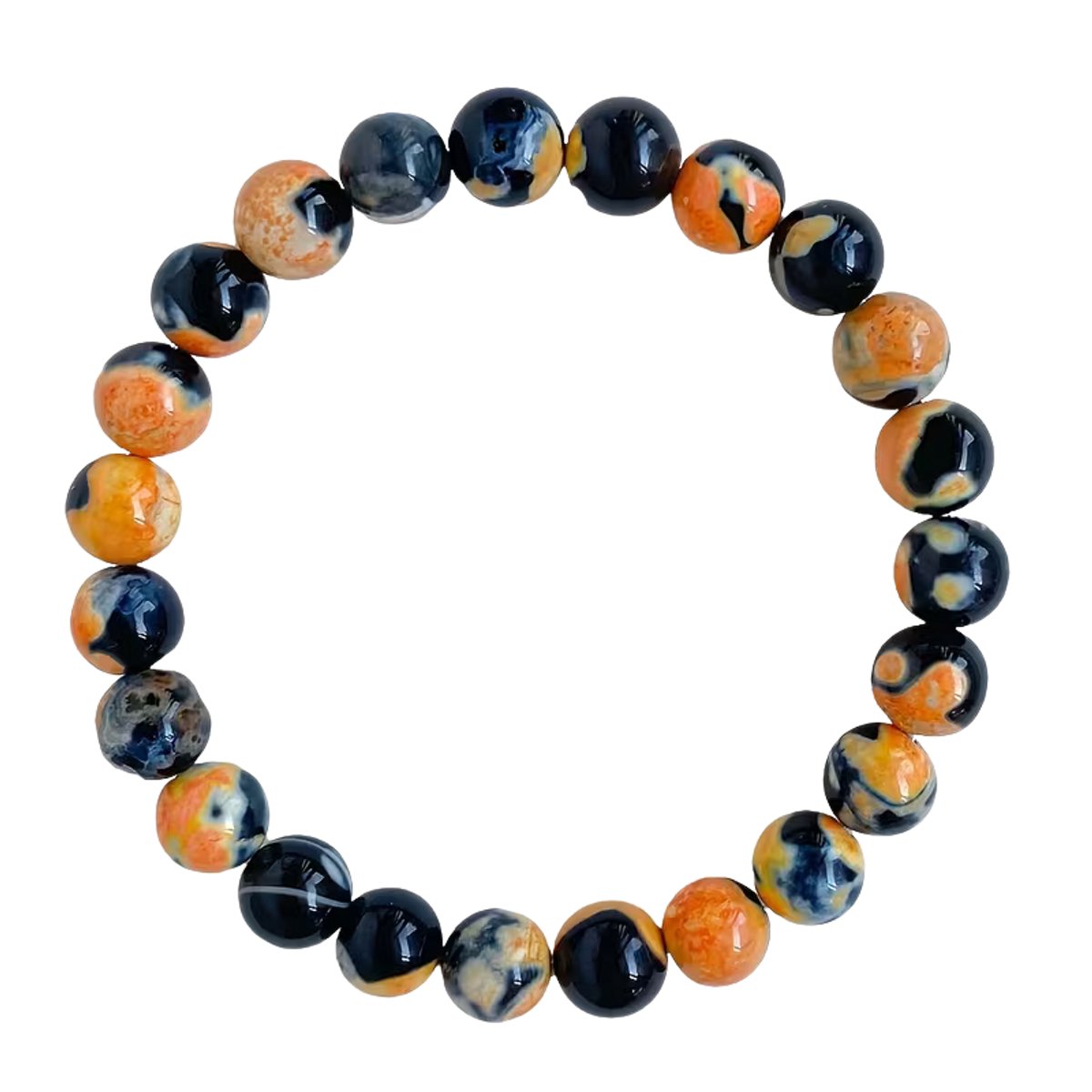 Armband Vuuragaat- kracht & Balans – 18 cm - 8 mm kralen