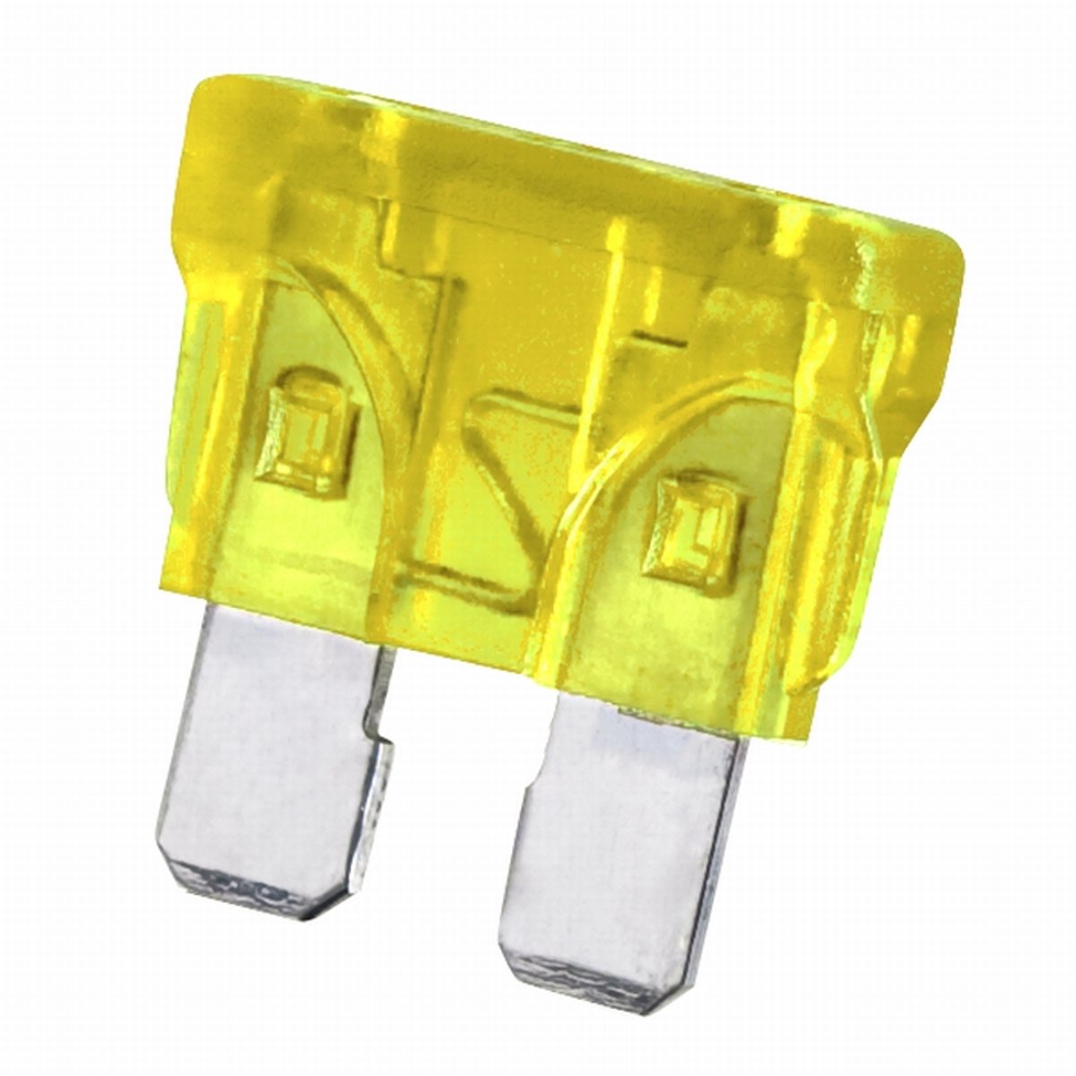 25x Steekzekering 20A Geel – Knife Fuse 19 X 13 Mm Voor Auto En Car Audio – Autoverzekering 20 Ampère – Blade Fuse Voor Voertuigen En Geluidsinstallaties – Beveiligingszekering – 25 Stuks [05338]