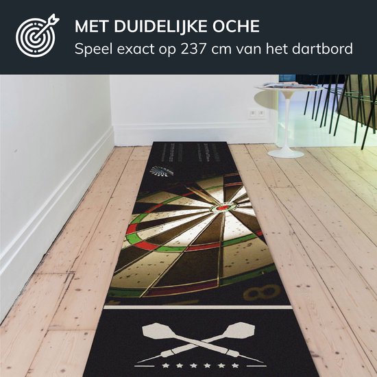 Studio M Dartmat Price met Uitwerpmogelijkheden - 60x250cm - Inclusief Oche - Finish Dartmat Aangeprezen door Professionele Spelers - Cadeautip van Studio M — afbeelding 4