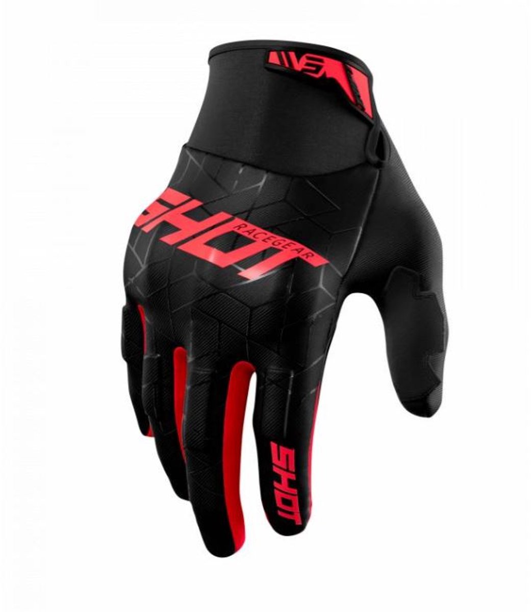 SHOT Drift Spider Rood - Handschoen